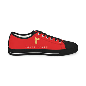 Tasty Tease Men's Low Top Sneakers (Red)