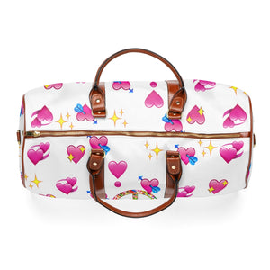 Sweetheart Side Peace Travel Bag by EmojiTease (White)