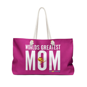 Hot Pink World's Greatest Mom Weekender Tote Bag